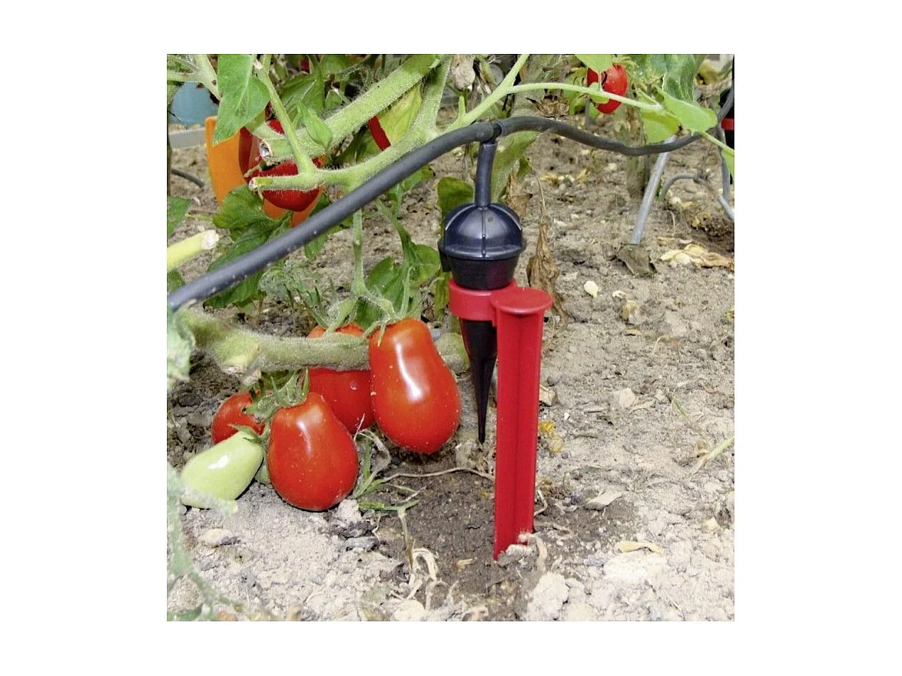 Kit per l'irrigazione ecologica del giardino con gocciolatori su supporto 20 gocciolatori