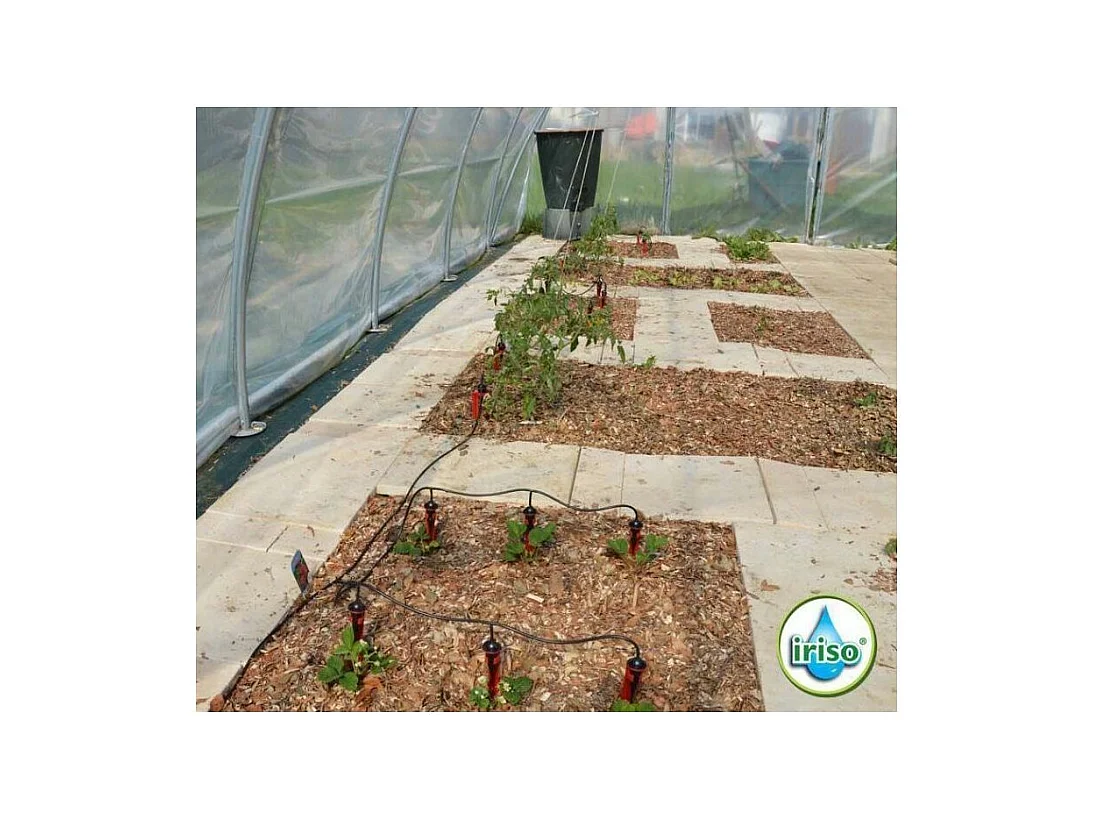 Kit per l'irrigazione ecologica del giardino con gocciolatori a cavalletto 10 gocciolatori