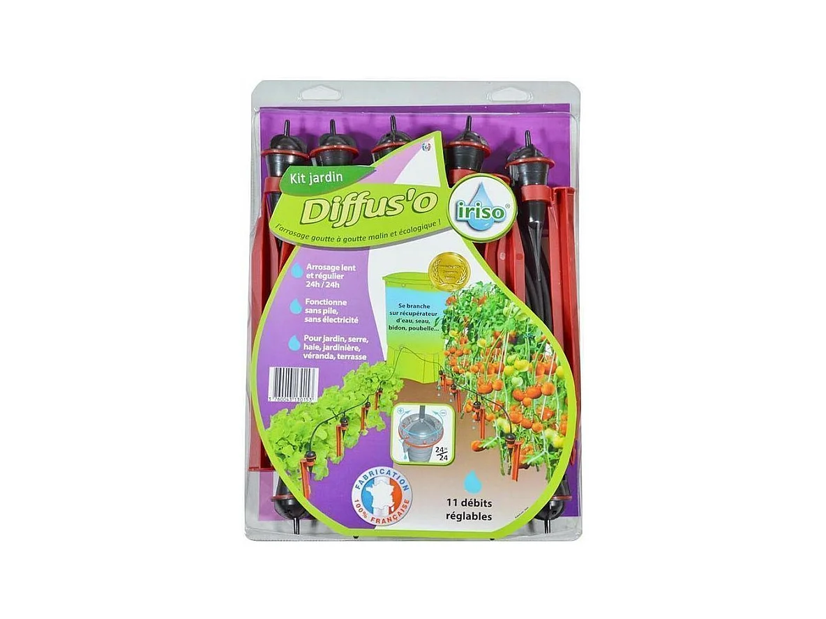 Kit per l'irrigazione ecologica del giardino con gocciolatori a cavalletto 10 gocciolatori