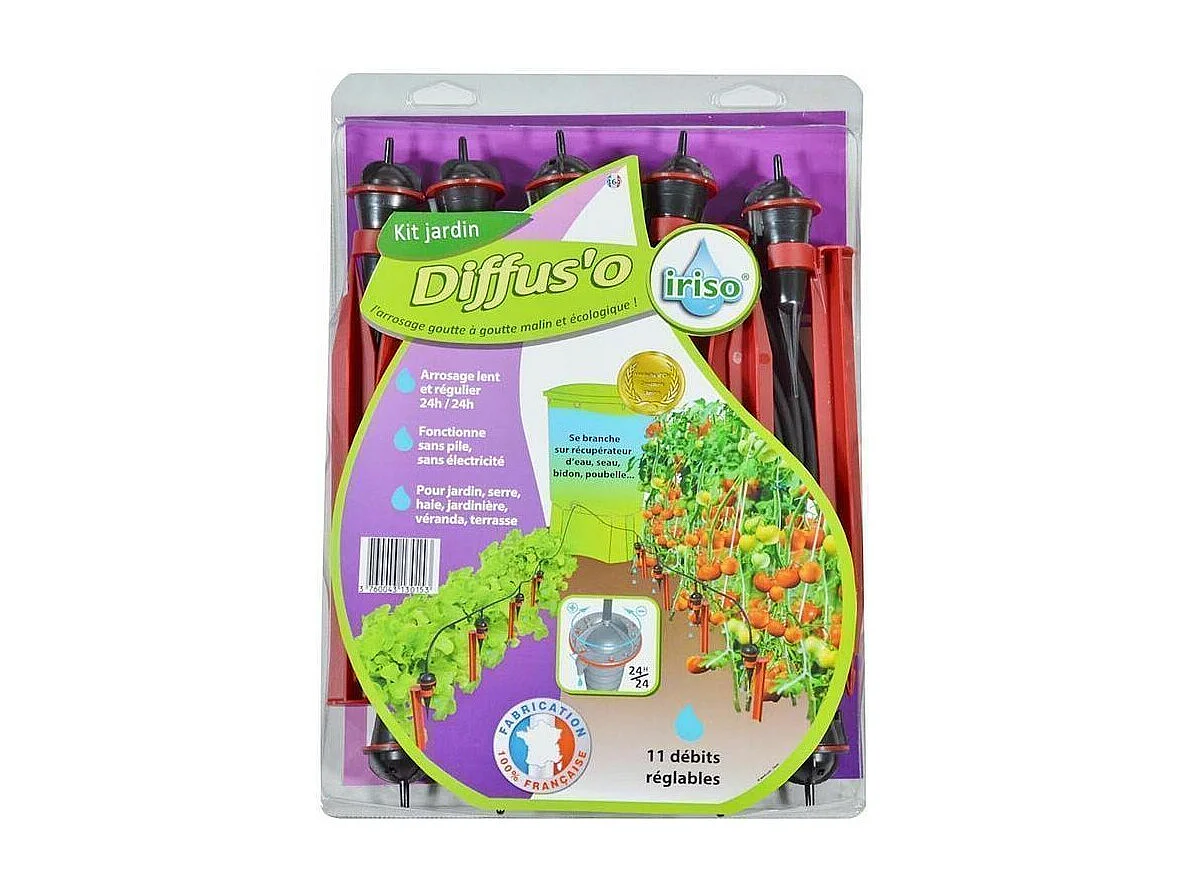 Kit per l'irrigazione ecologica del giardino con gocciolatori a cavalletto 10 gocciolatori