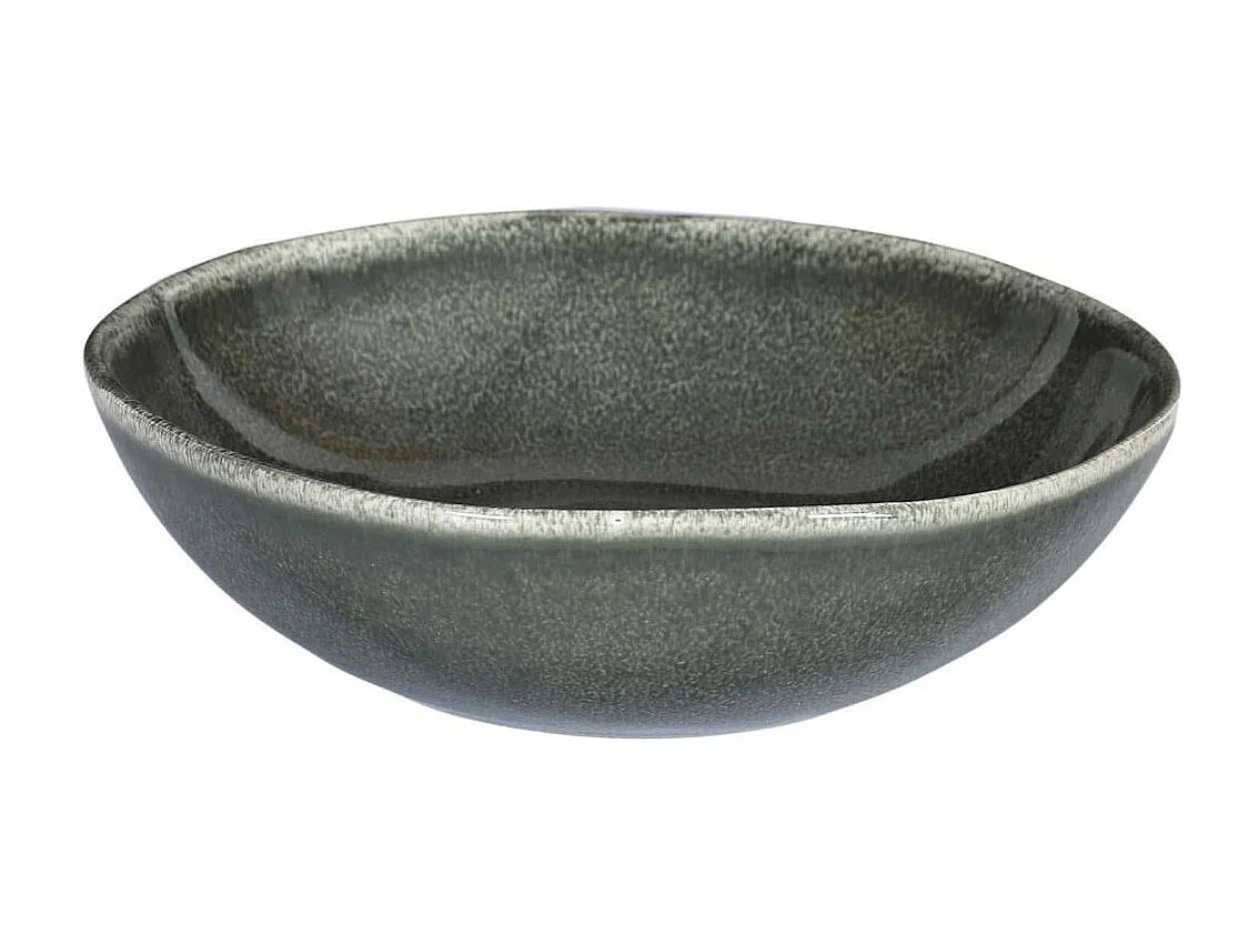 Teller aus grünem Steingut Black Forest (6er-Set) Tiefer Teller - 19 cm