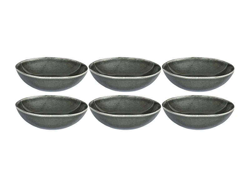 Plato de gres verde Selva Negra (Juego de 6) Plato hondo - 19 cm