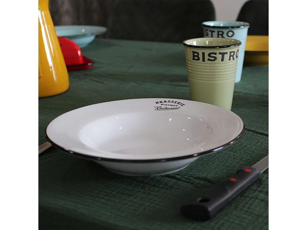 Piatti colorati Brasserie bistrot (Set di 6) Piatti da minestra - 22 cm