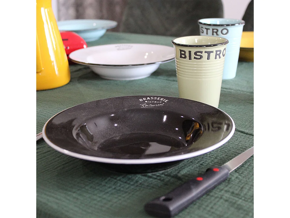 Piatti colorati Brasserie bistrot (Set di 6) Piatti da minestra - 22 cm