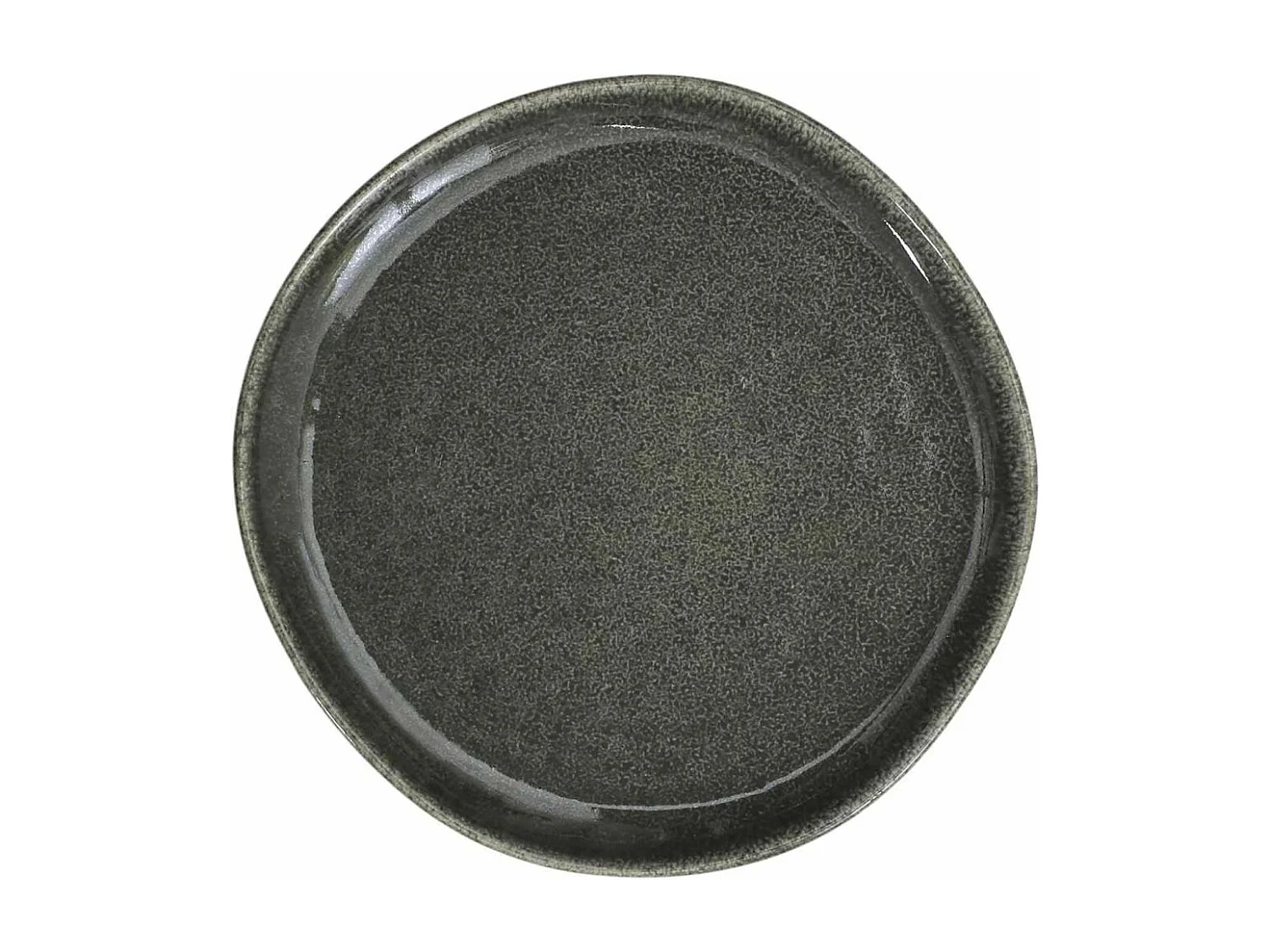 Piatto in gres verde Foresta Nera (Set di 6) Piatto per la cena - 21 cm