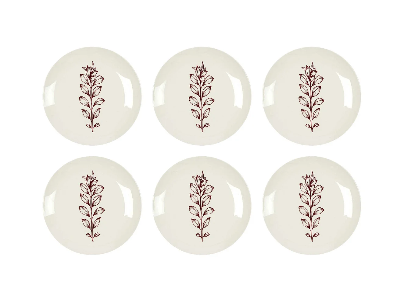 Plato de porcelana Cottage 20 cm (Juego de 6)