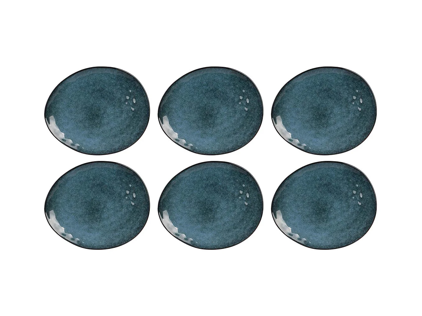 Piatto in gres blu Au grès du temps (Set di 6) 27,5 cm