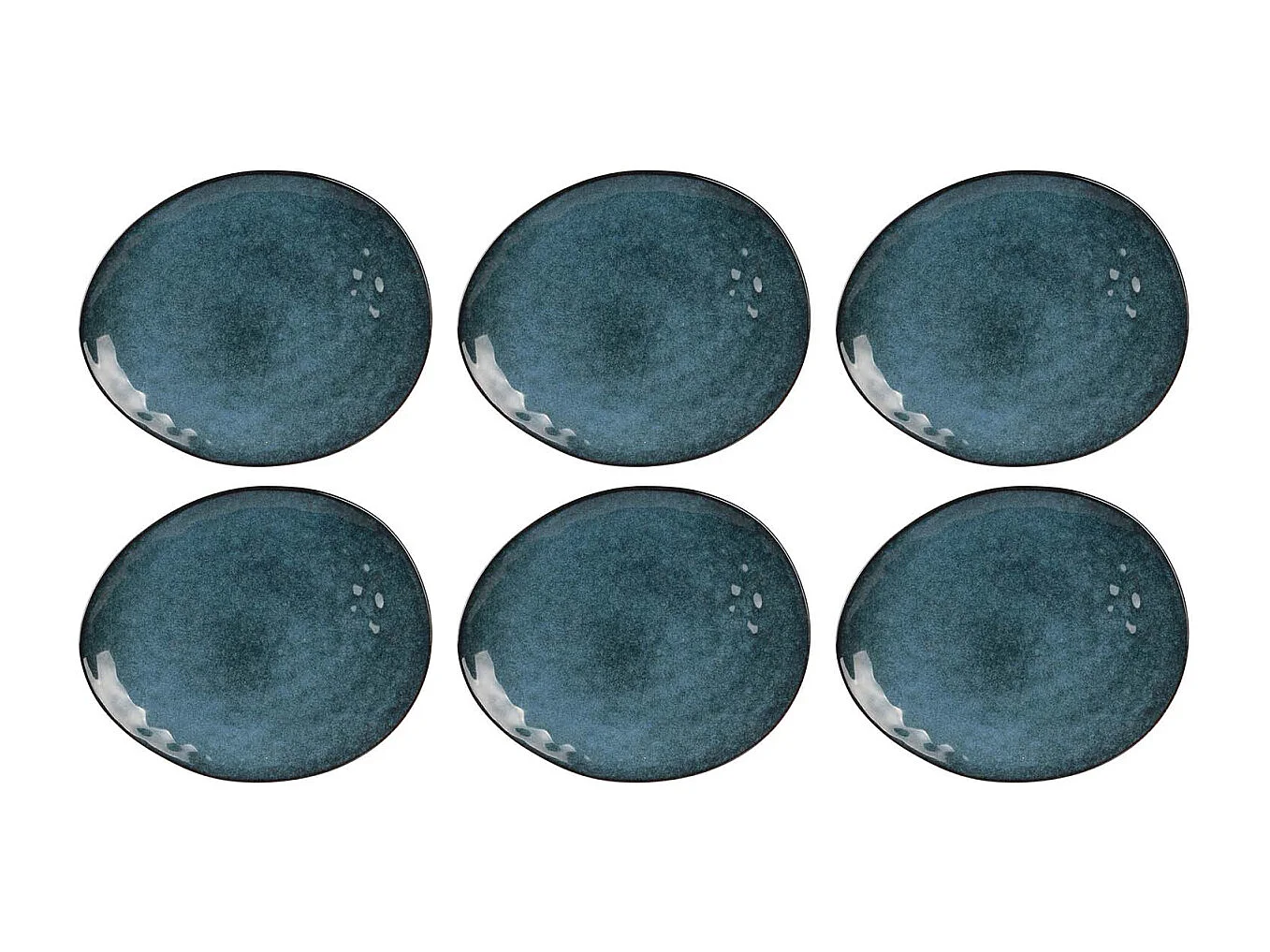 Piatto in gres blu Au grès du temps (Set di 6) 27,5 cm