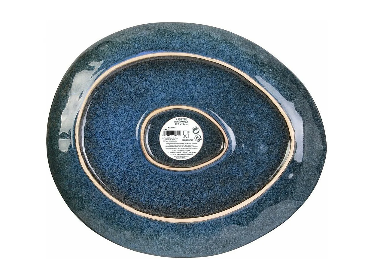 Piatto in gres blu Au grès du temps (Set di 6) 27,5 cm