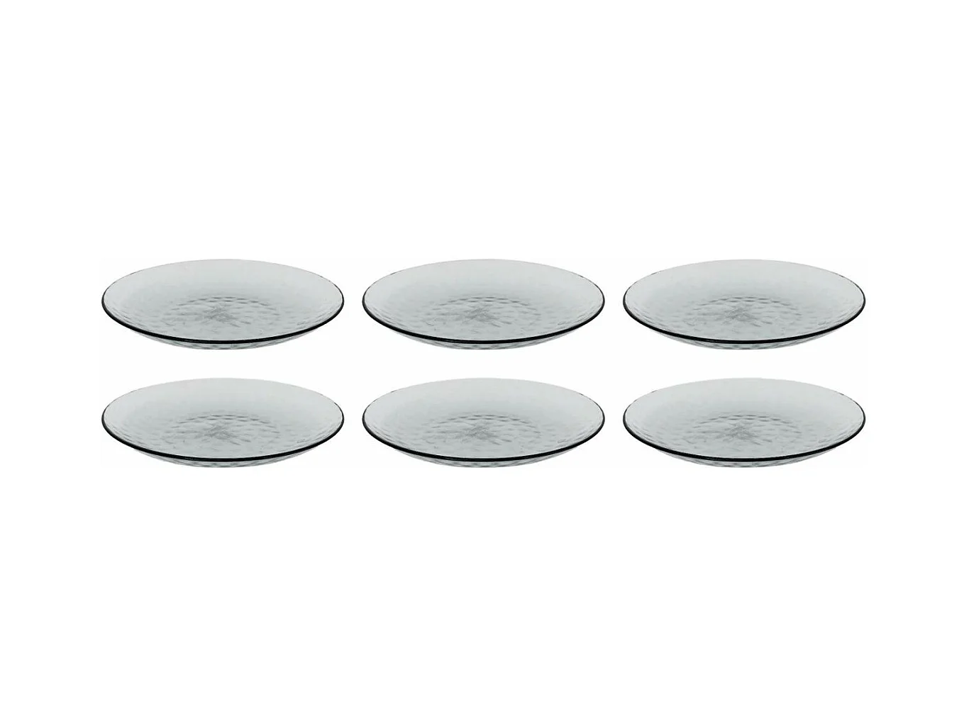 Piatti di plastica con effetto martellato (Set di 6)