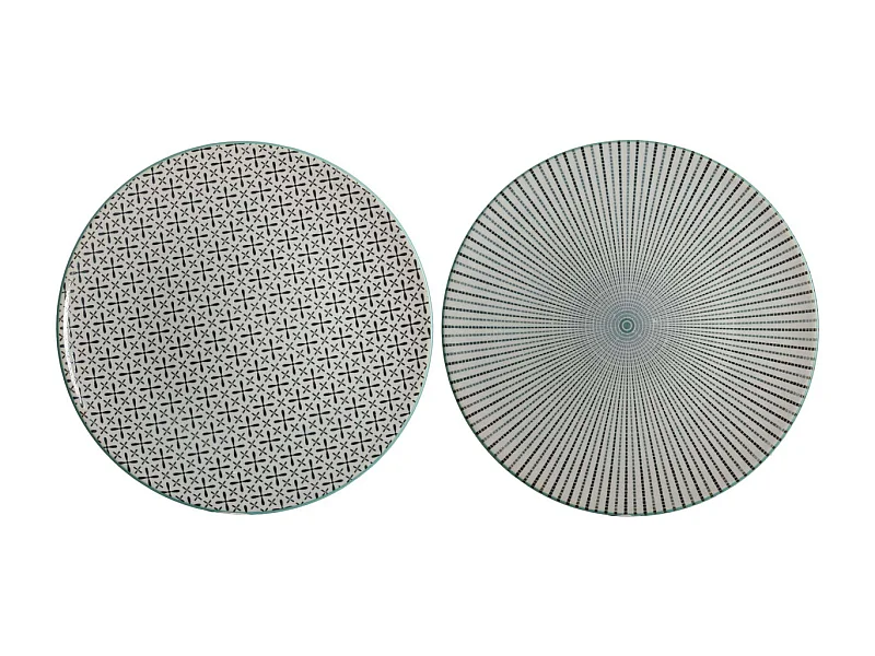 Piatto in porcellana My Little Market 26,5 cm (Set di 2)