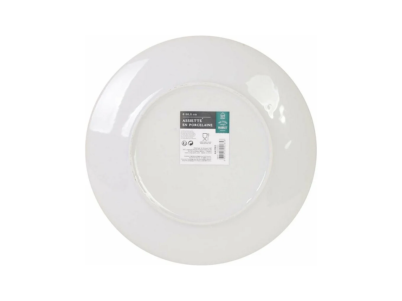 Plato de porcelana My Little Market 26,5 cm (Juego de 2)