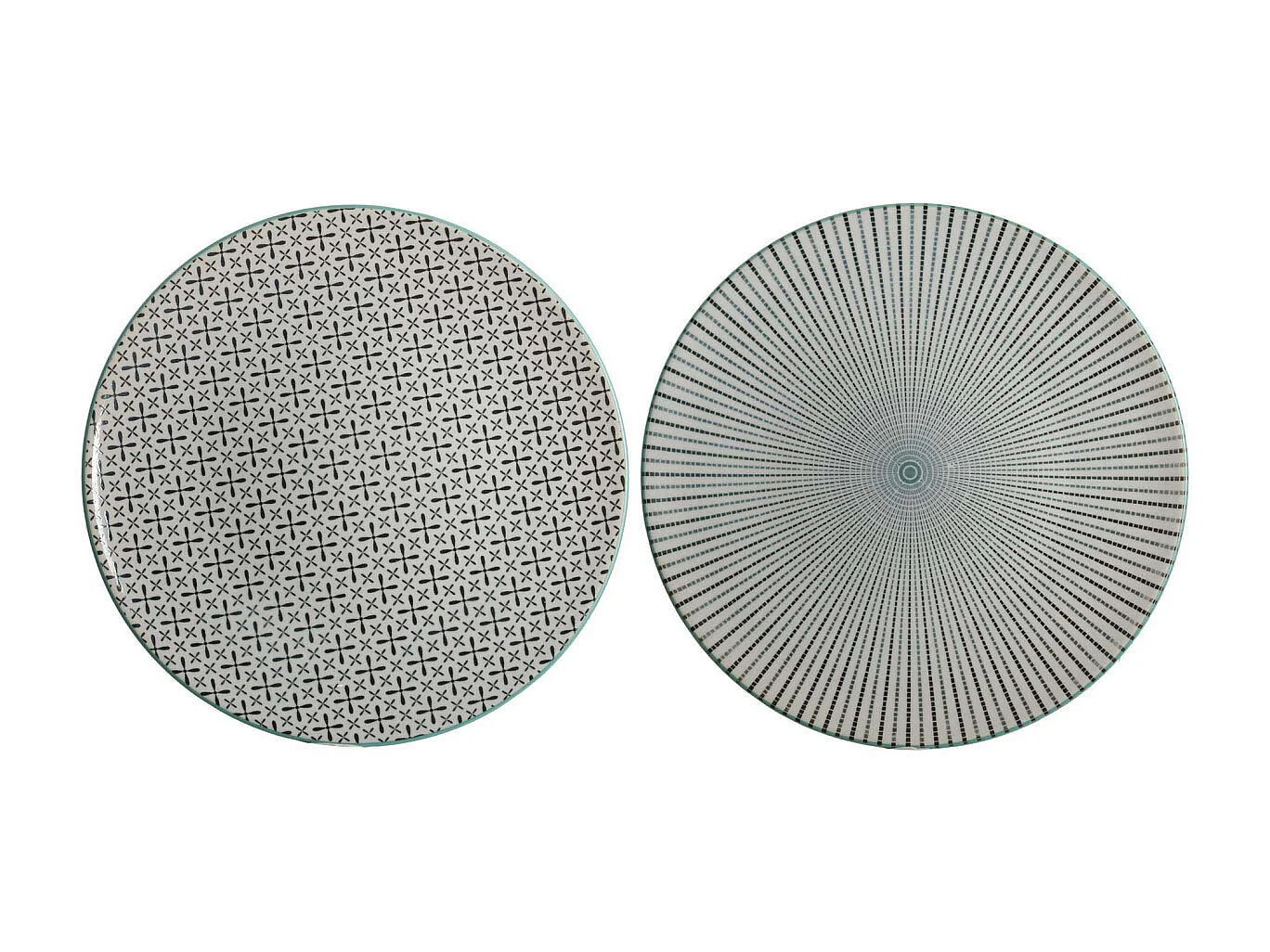 Piatto in porcellana My Little Market 26,5 cm (Set di 2)