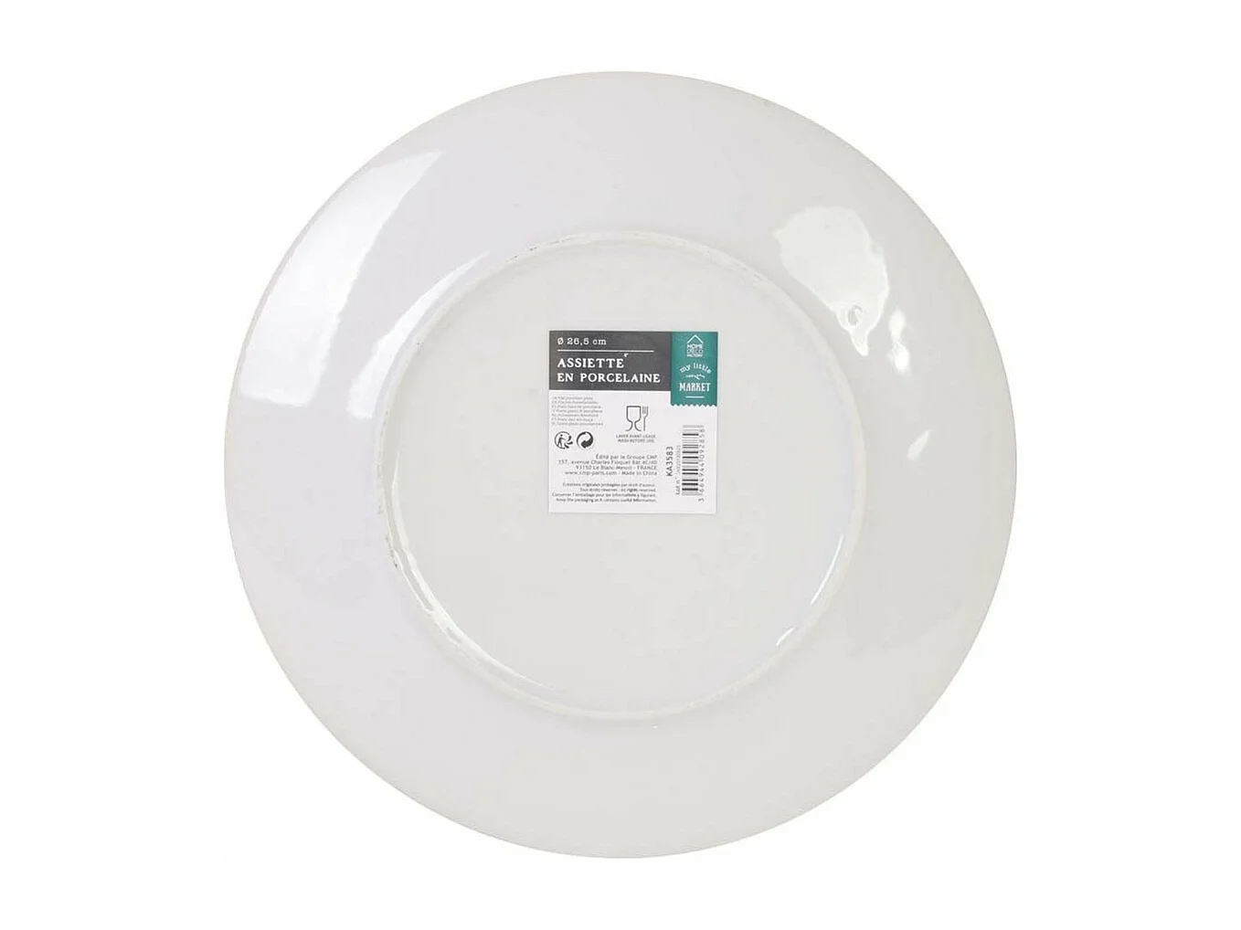 Piatto in porcellana My Little Market 26,5 cm (Set di 2)