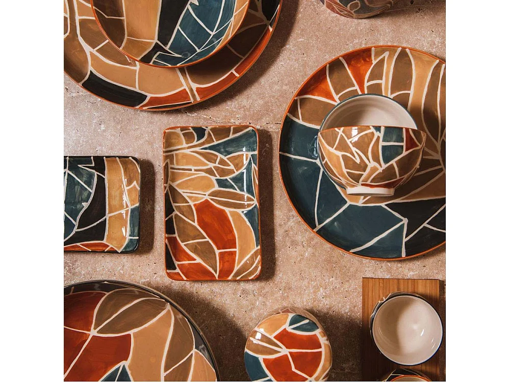 Plato de postre de gres Serena 21 cm Juego de 6