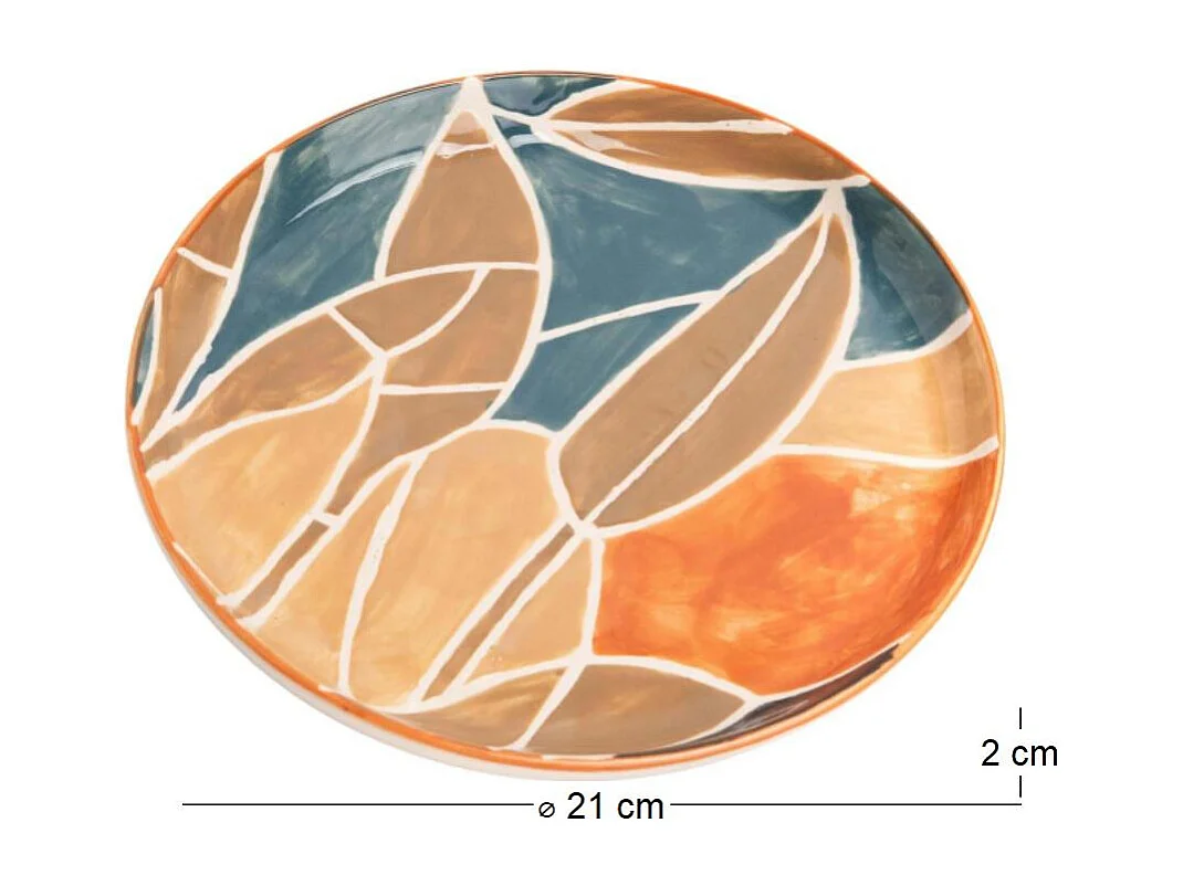 Assiette à dessert en grès Serena 21 cm Lot de 6