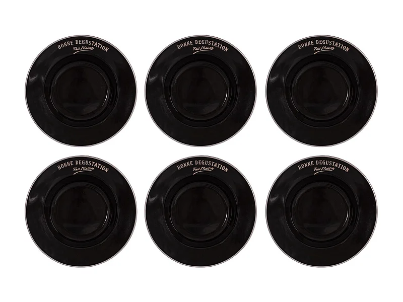 Platos de gres negro Bonne dégustation (Juego de 6) Platos hondos - 23 cm