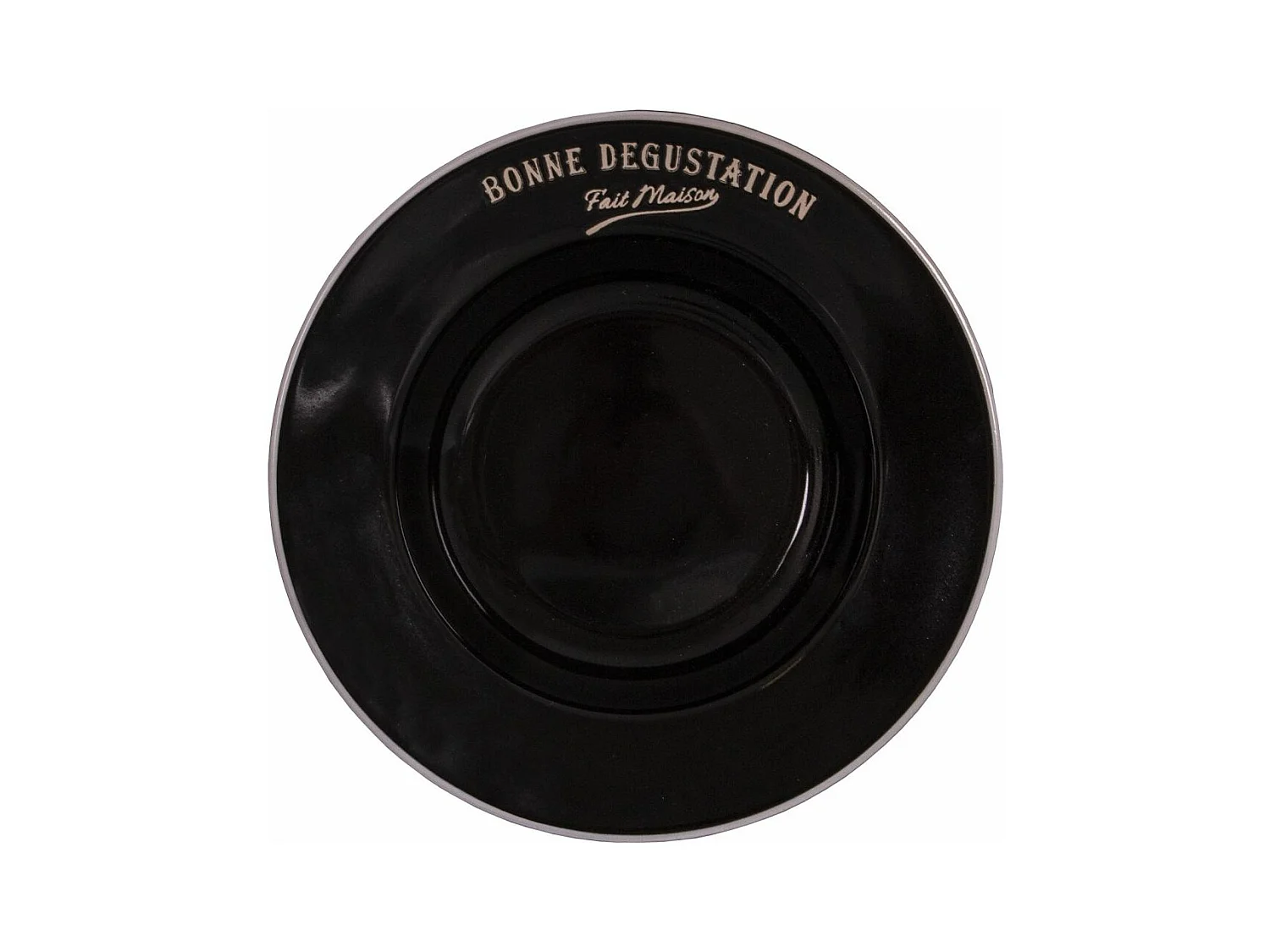 Platos de gres negro Bonne dégustation (Juego de 6) Platos hondos - 23 cm