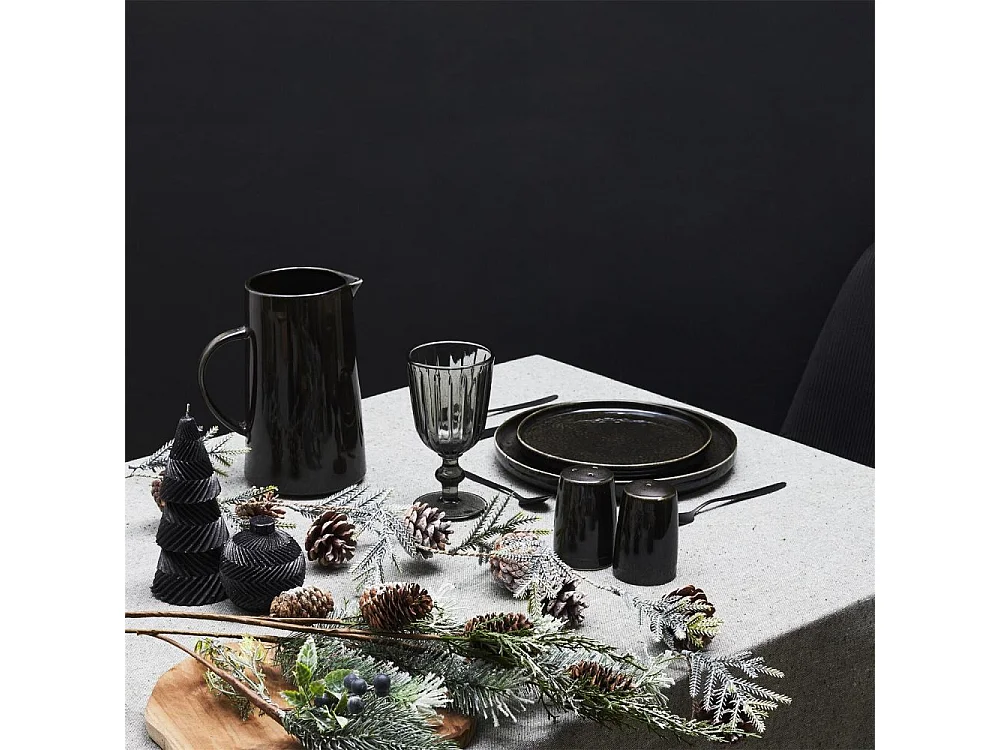 Assiette en grès noir Tokyo (Lot de 6) Assiette plate - 20,5 cm