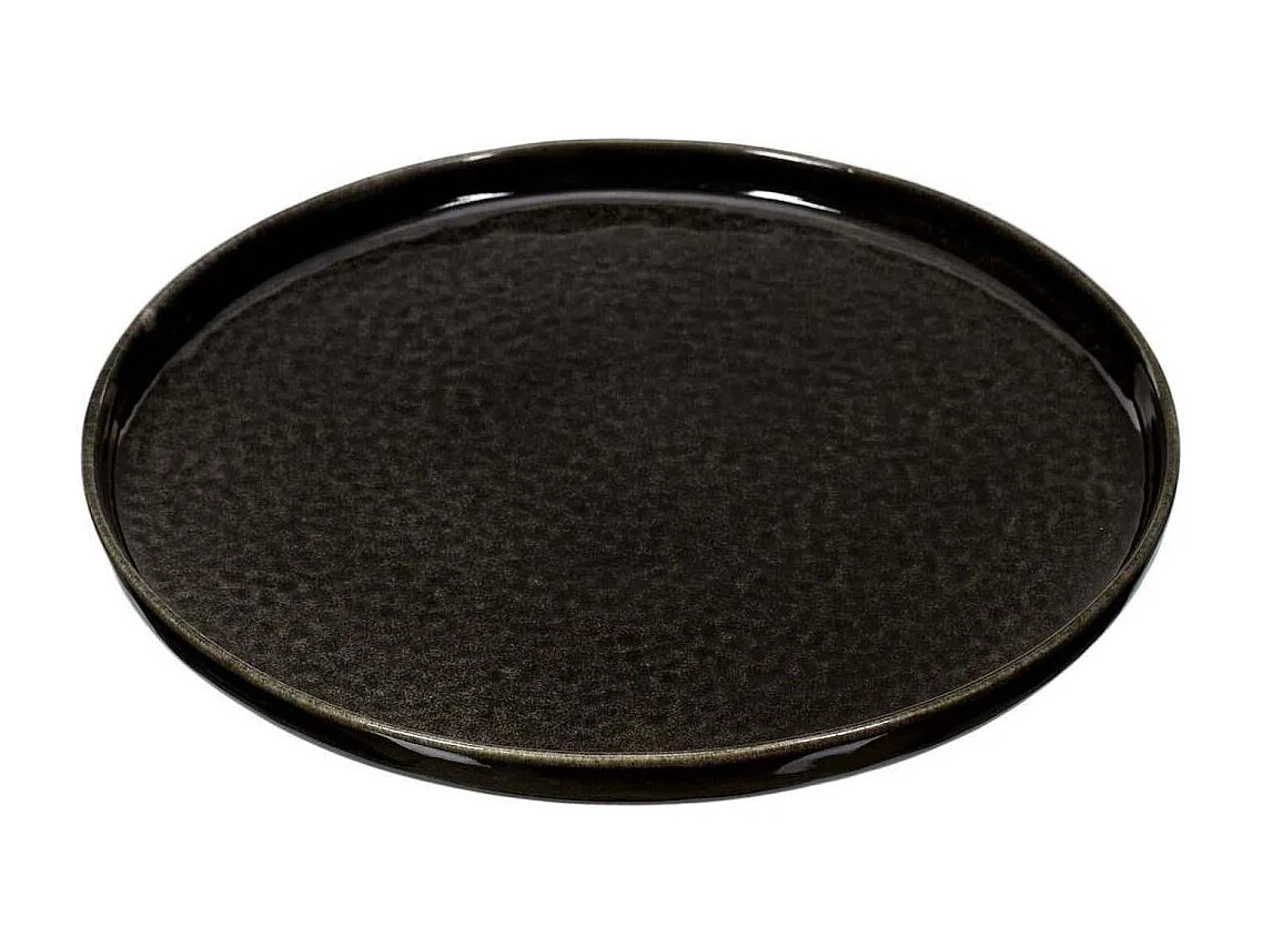 Assiette en grès noir Tokyo (Lot de 6) Assiette plate - 20,5 cm