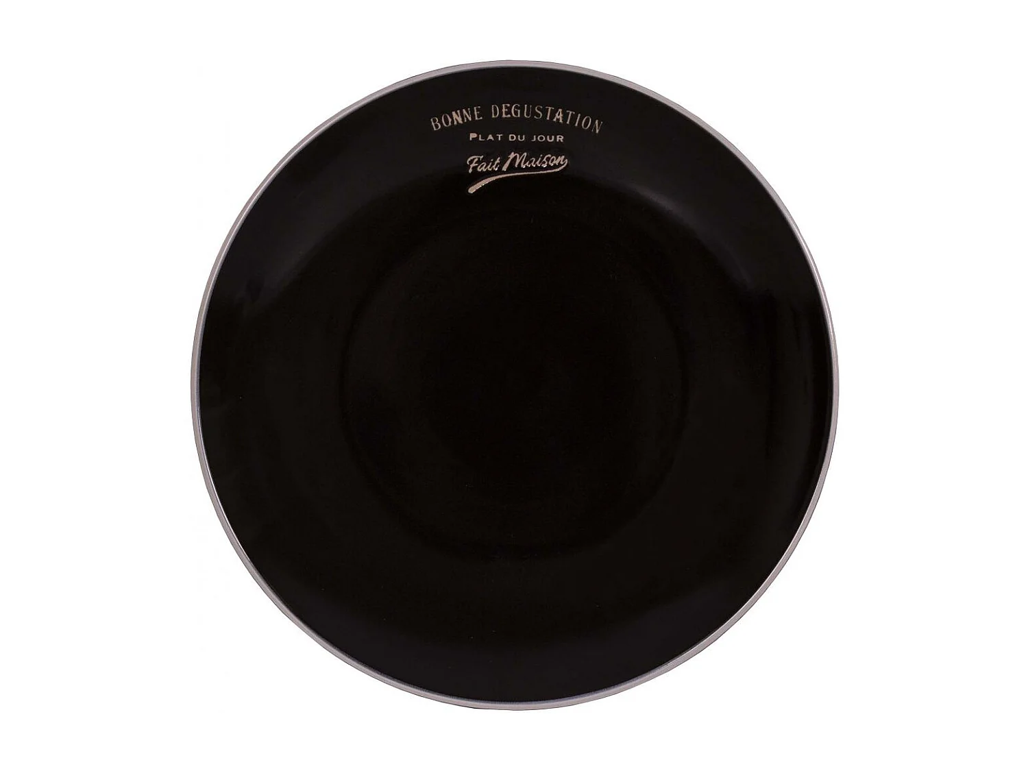 Piatti in gres nero Bonne dégustation (Set di 6) Piatti per la cena - 27 cm