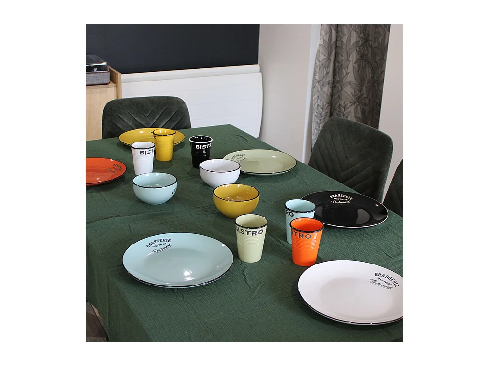 Bunte Teller Brasserie bistrot (6-Stück)