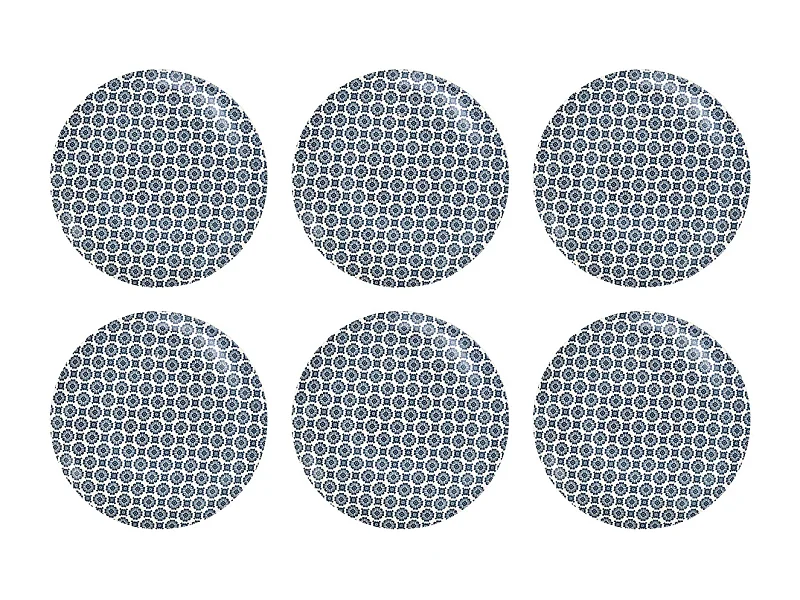 Plato de porcelana estampada Cottage 25 cm (Juego de 6)