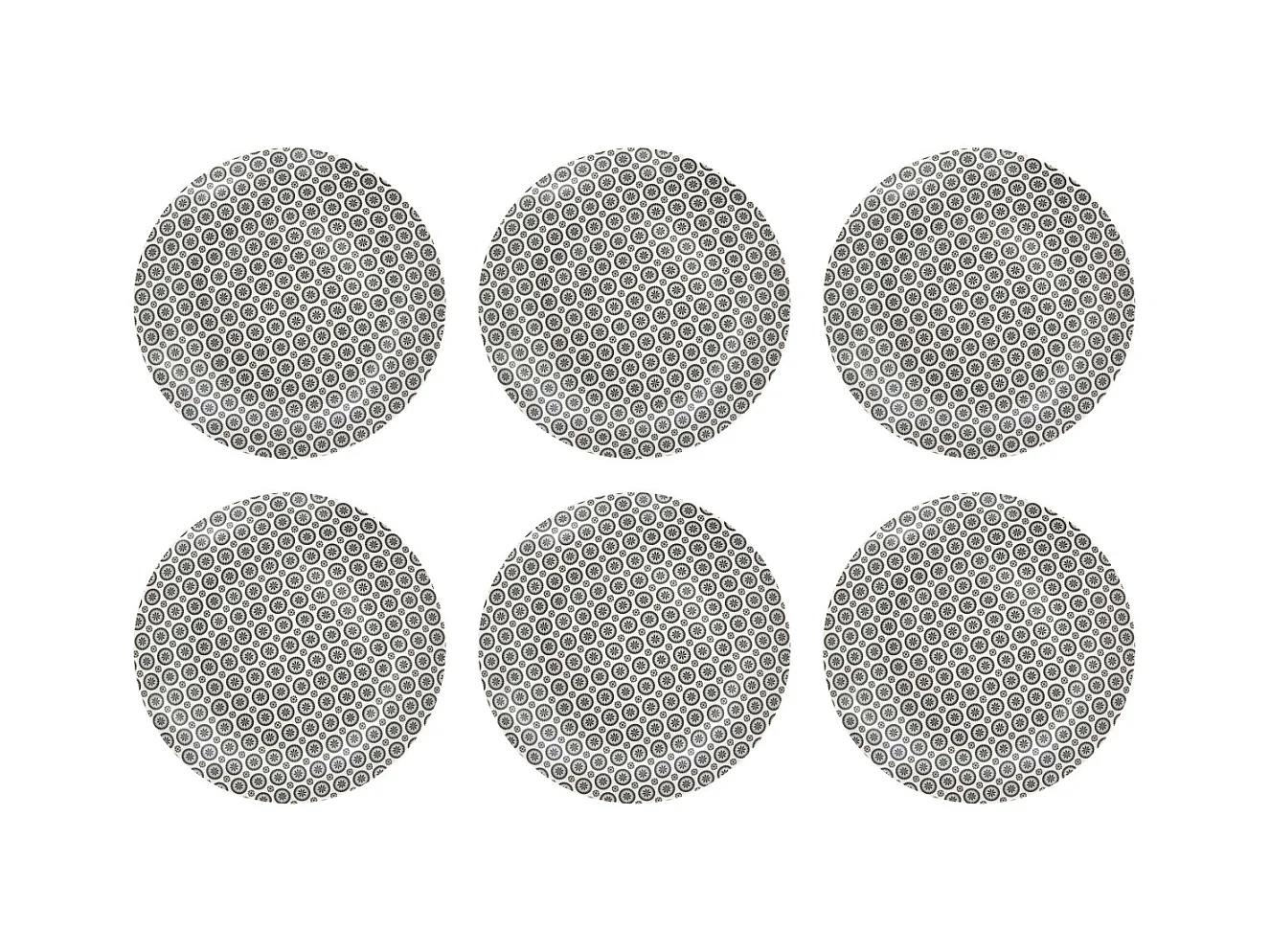 Piatto in porcellana stampata Cottage 25 cm (Set di 6)