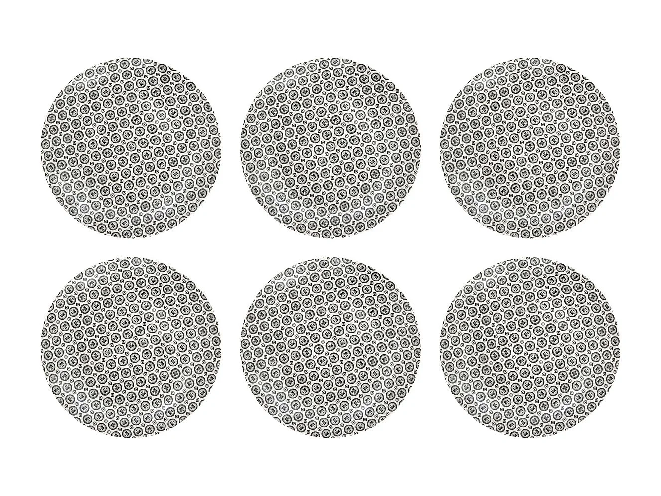 Piatto in porcellana stampata Cottage 25 cm (Set di 6)