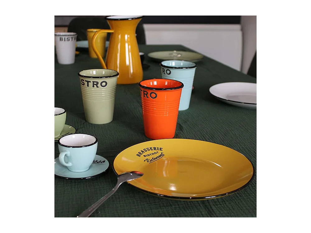 Piatti colorati Brasserie bistrot (Set di 6) Piatti per la cena - 21,5 cm