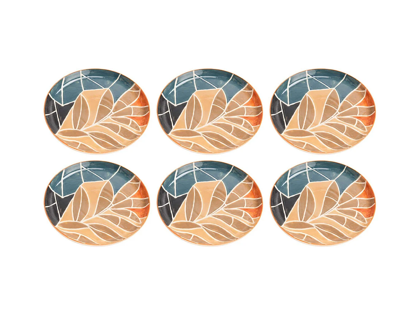 Piatto Serena in gres 26 cm Set da 6