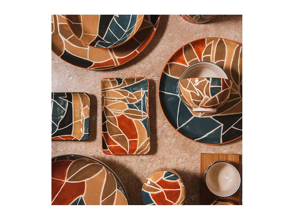 Piatto Serena in gres 26 cm Set da 6