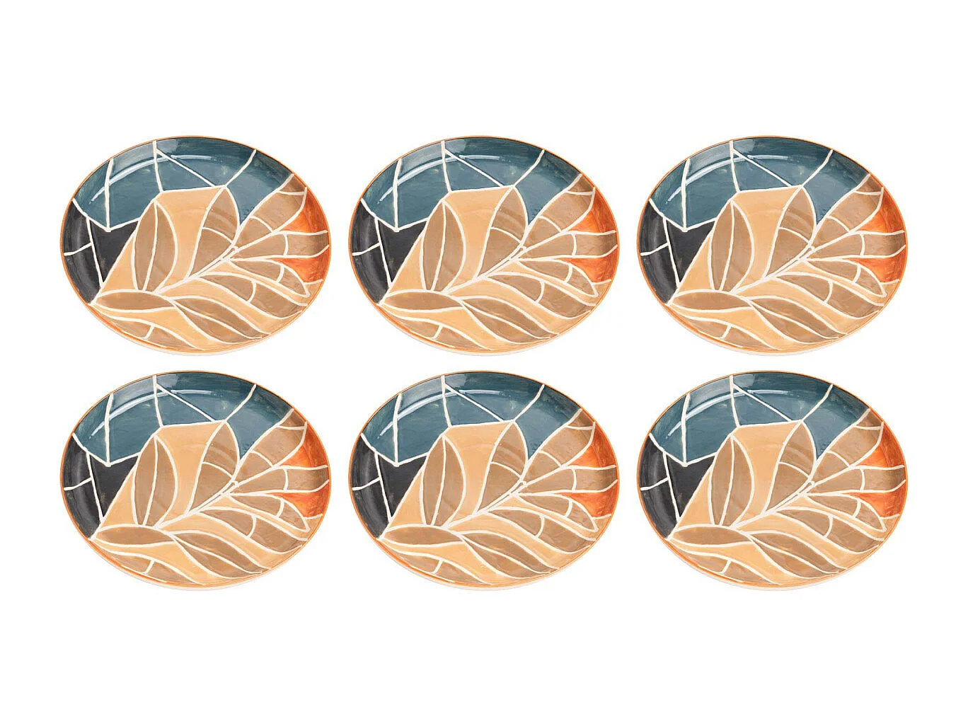 Assiette plate en grès Serena 26 cm Lot de 6