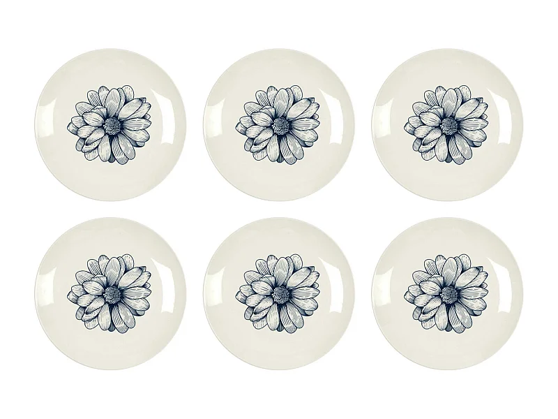 Plato de porcelana Cottage 20 cm (Juego de 6)