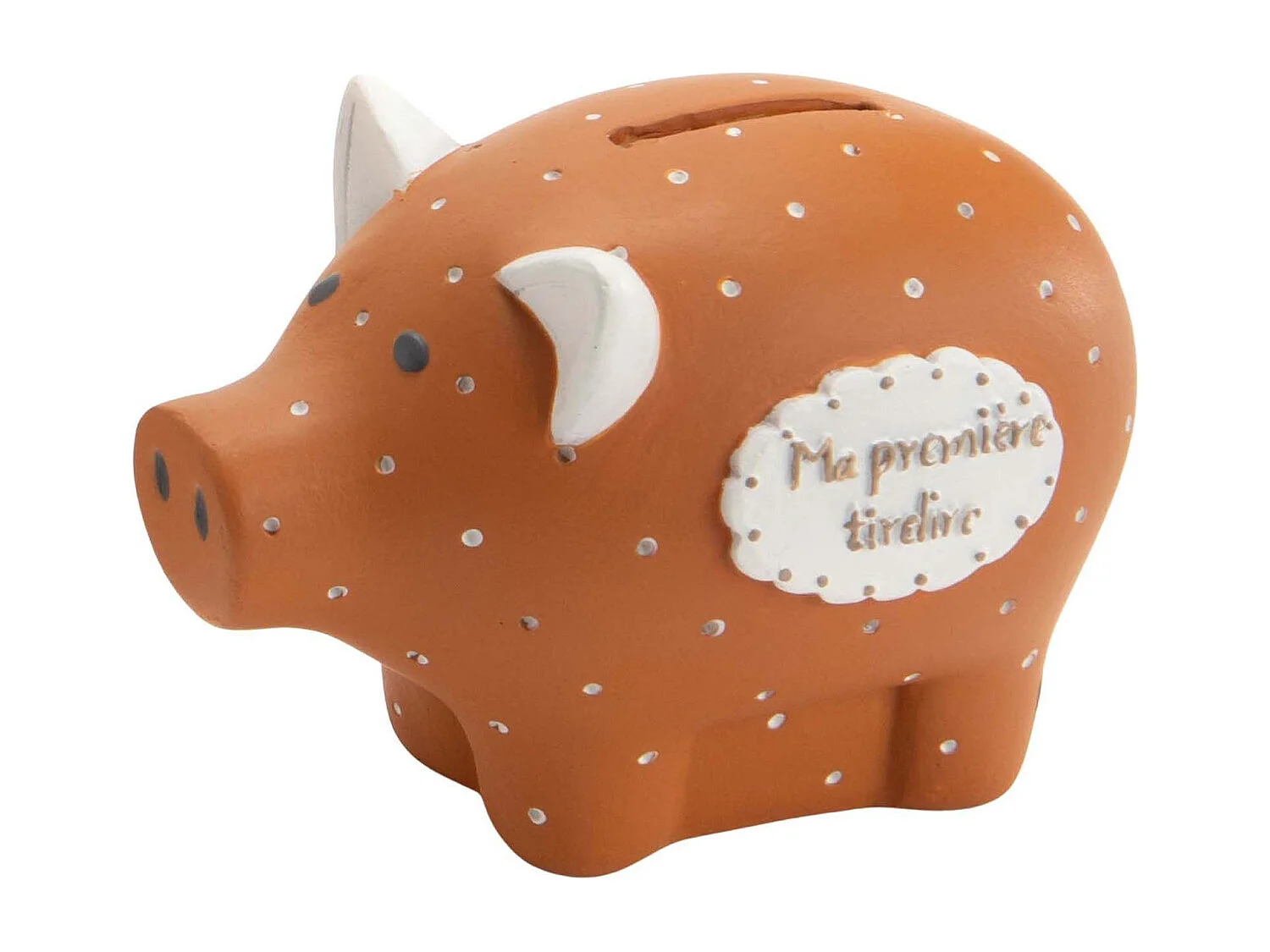 Cochon tirelire Ma première tirelire Orange