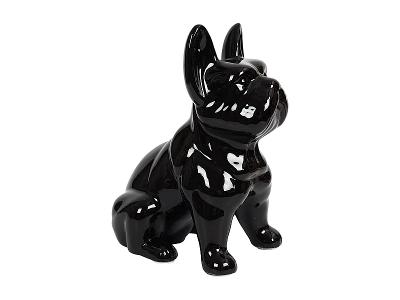 Bulldog Ceramique Noir 30cm Noir