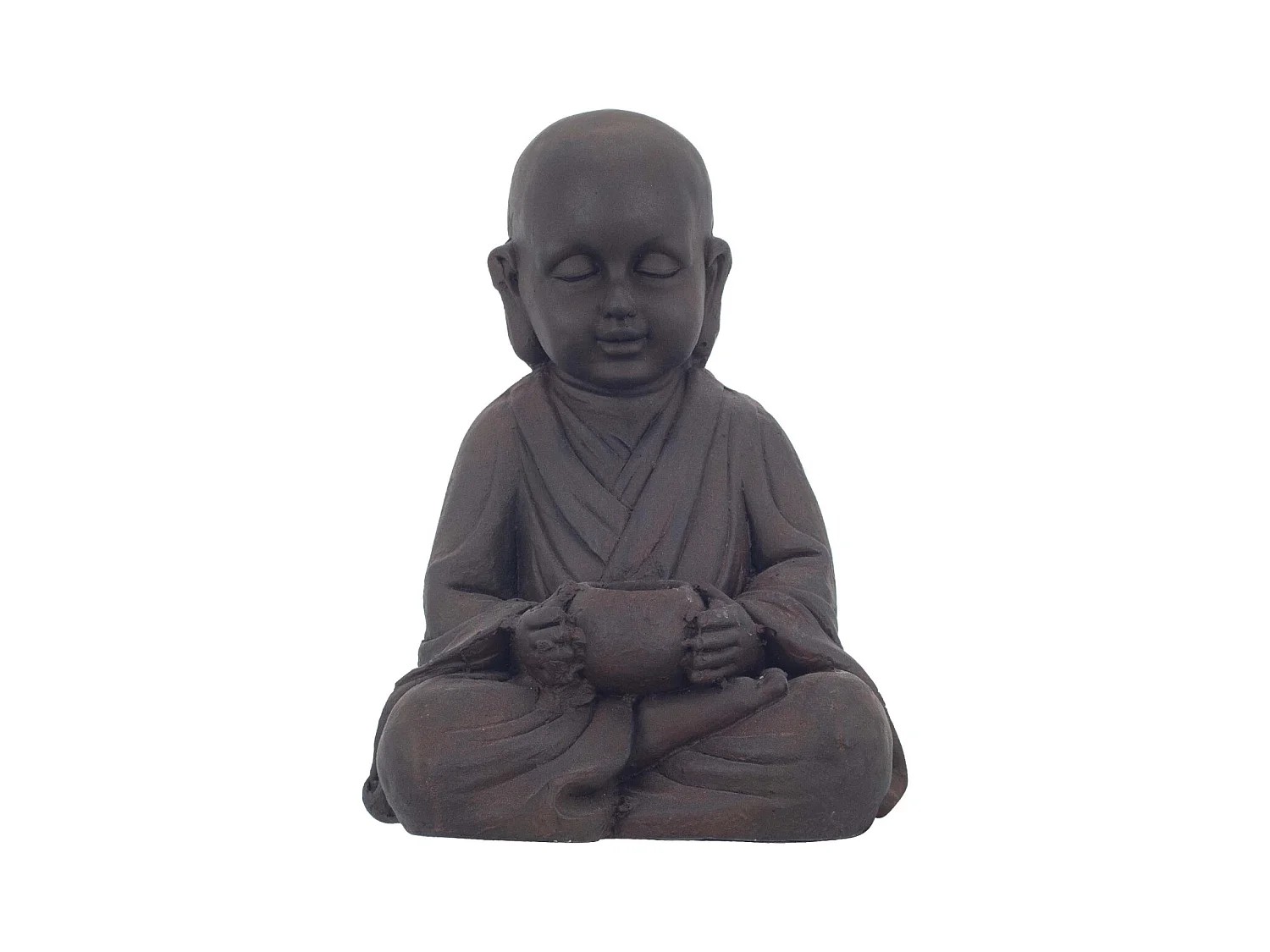 Sitzender Buddha aus Magnesia mit Kerzenhalter ausgestattet