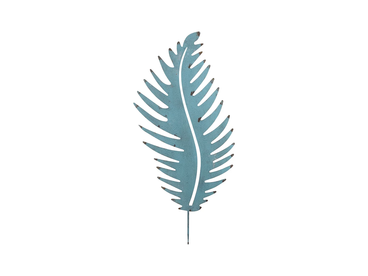 Feuille déco en métal antique à planter