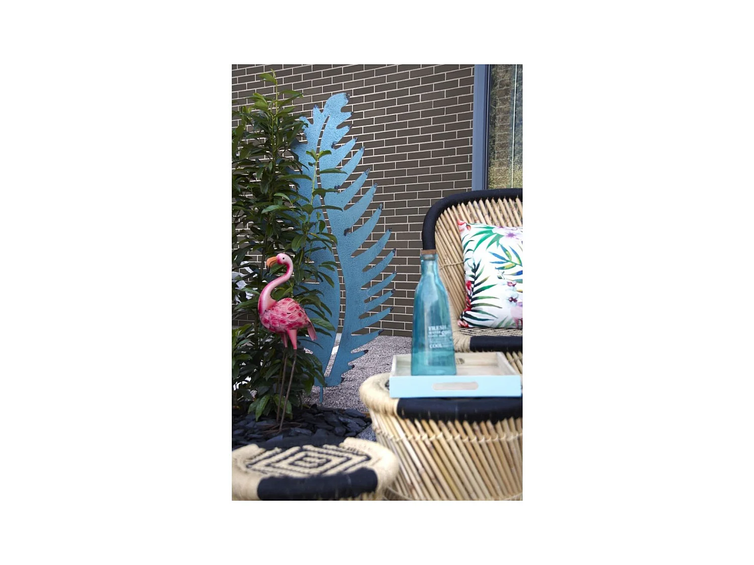 Feuille déco en métal antique à planter