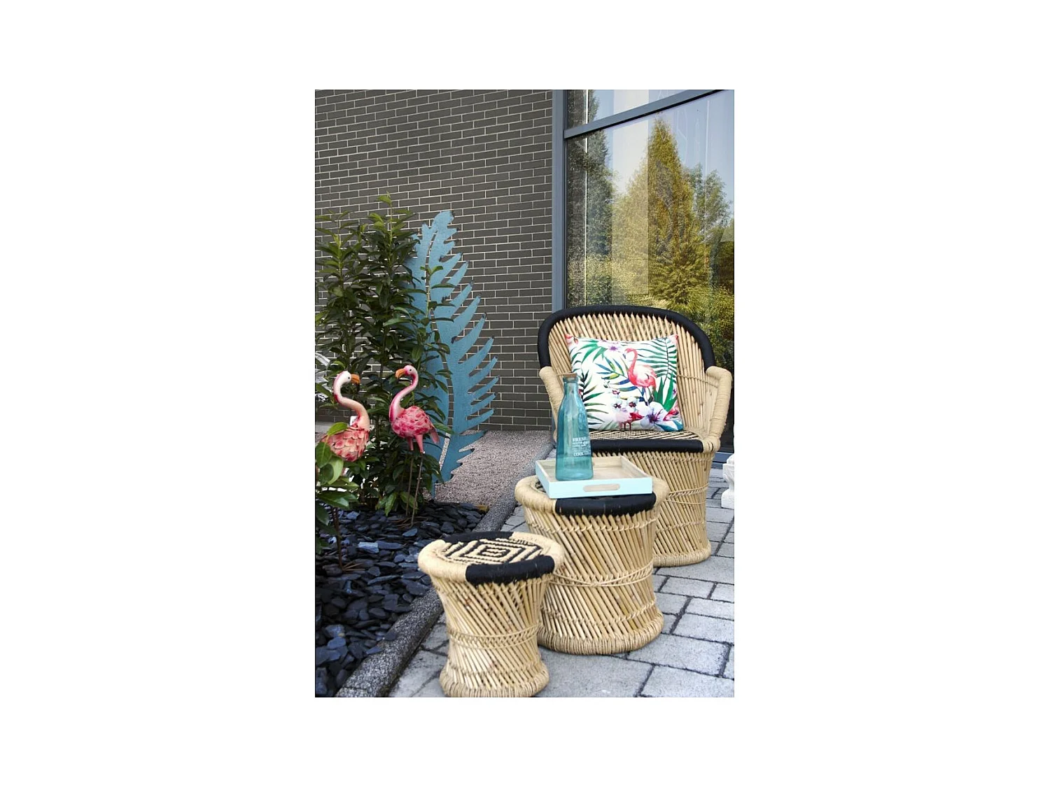 Feuille déco en métal antique à planter