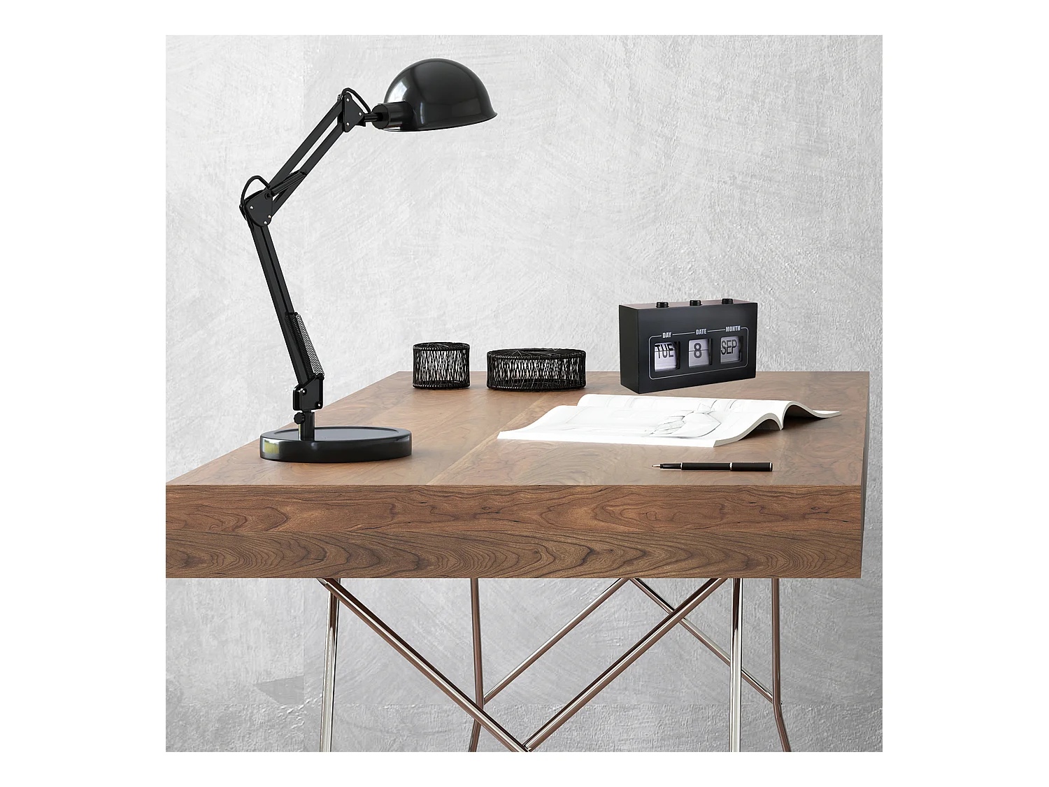 Calendrier Flip Flap Noir, Blanc