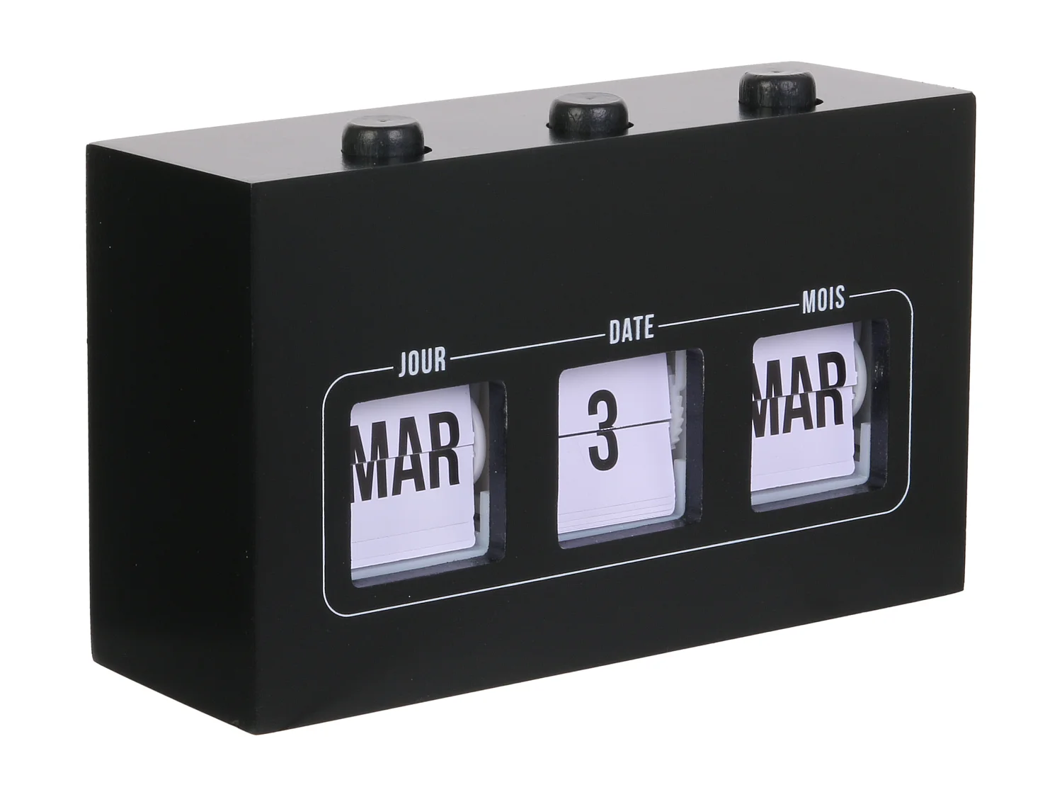 Calendrier Flip Flap Noir, Blanc