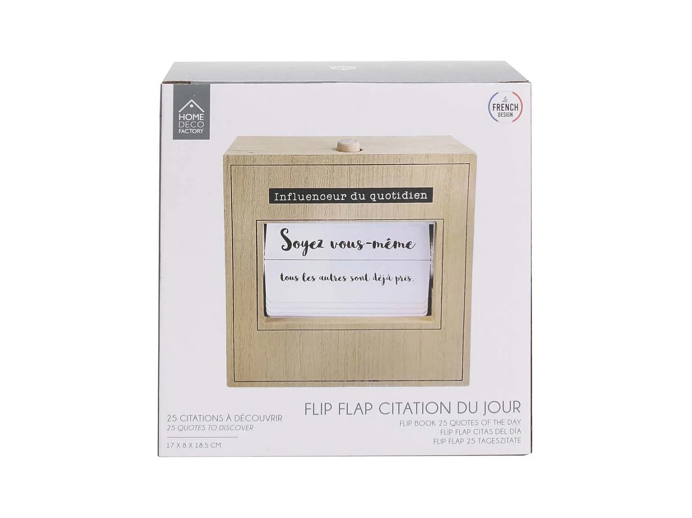 Flip Flap 25 Citations Du Jour Blanc, Noir, Marron