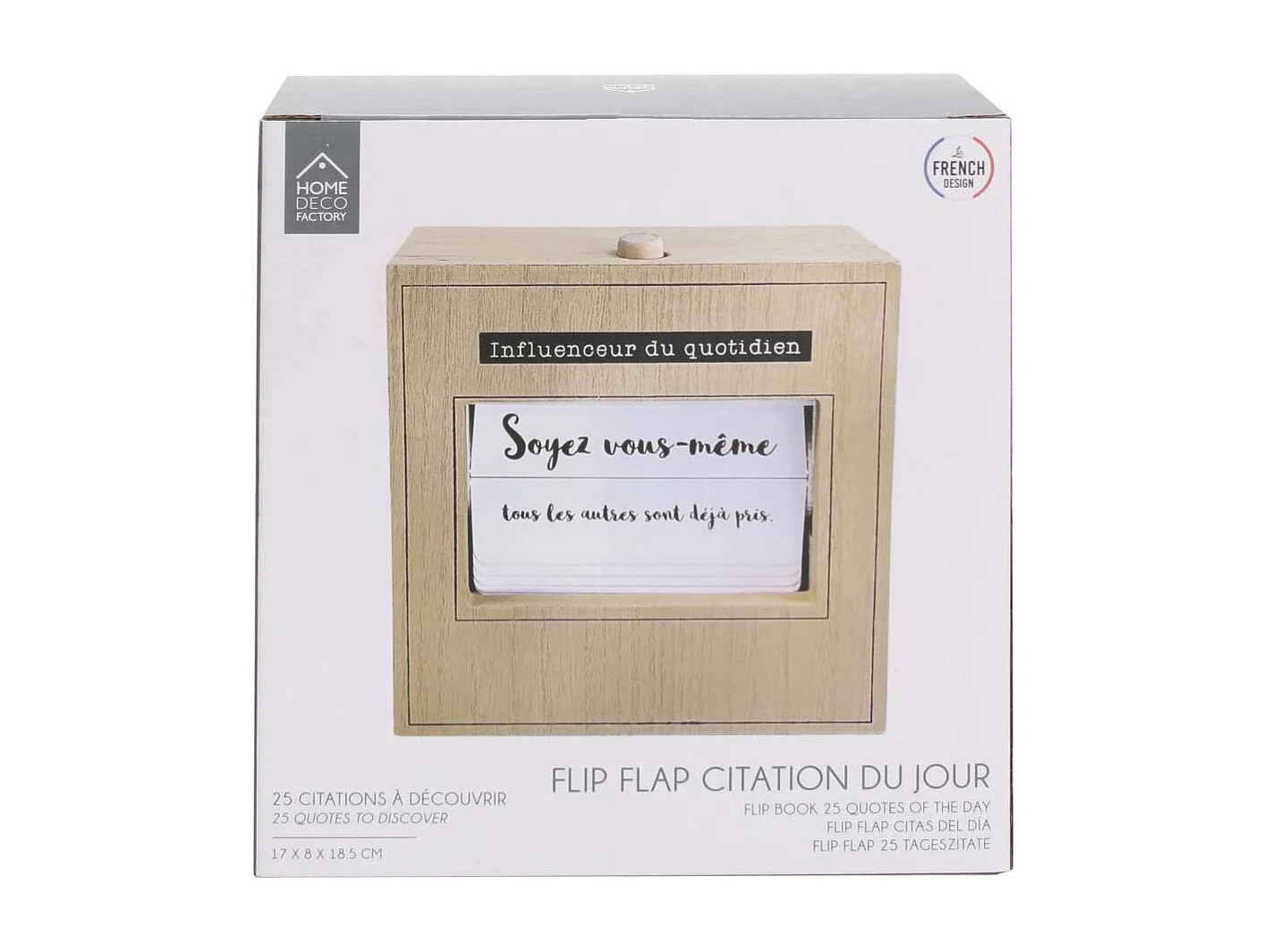 Flip Flap 25 Citations Du Jour Blanc, Noir, Marron