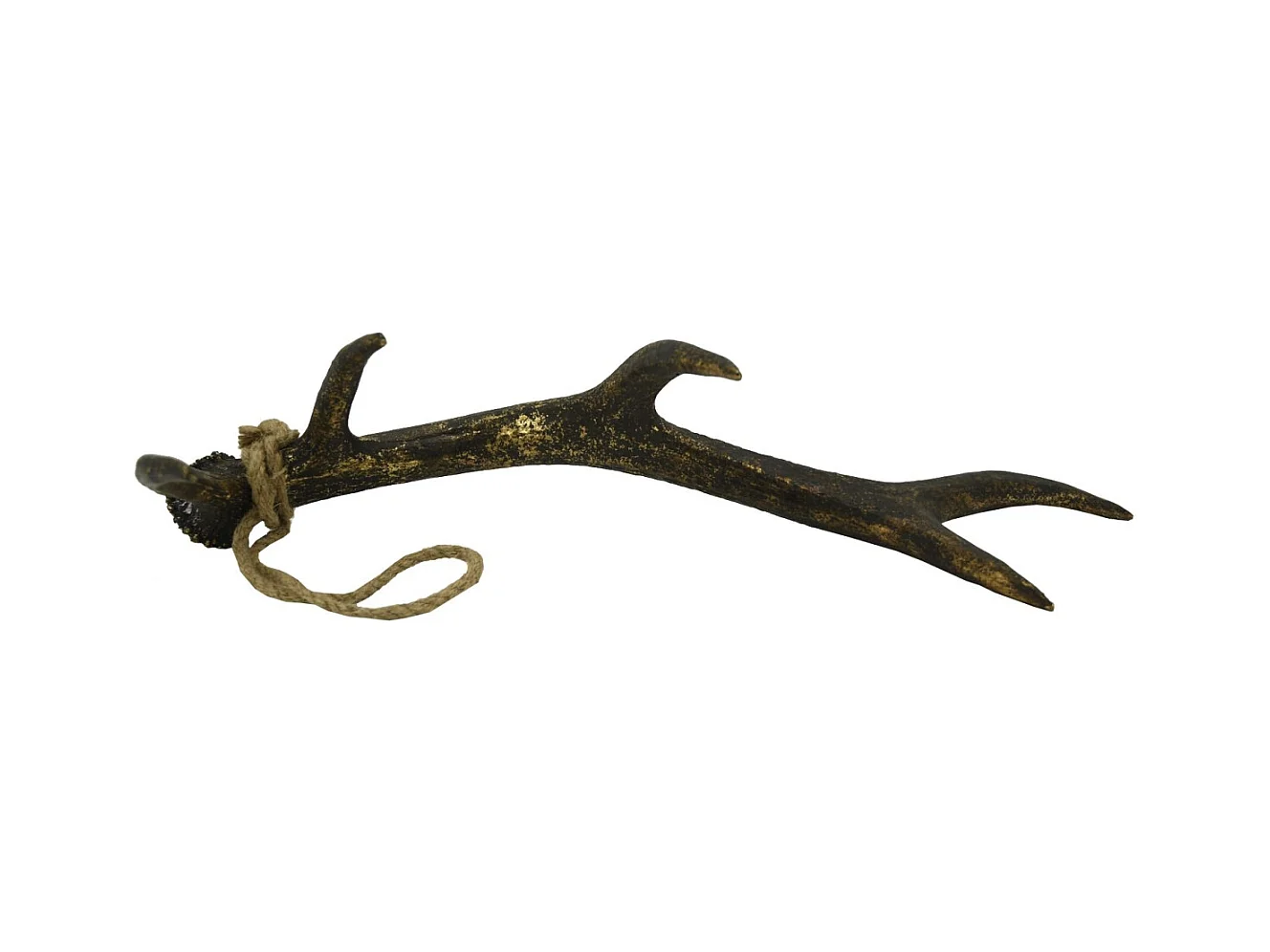 Bois de cerf en polyrésine dorée 59 cm