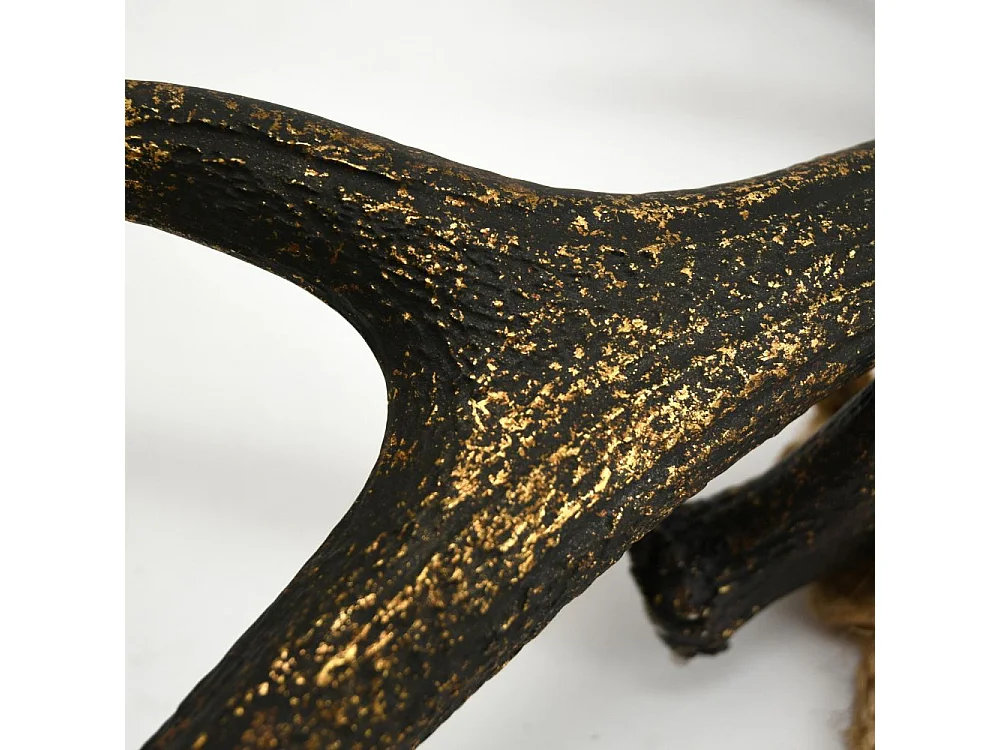 Bois de cerf en polyrésine dorée 59 cm