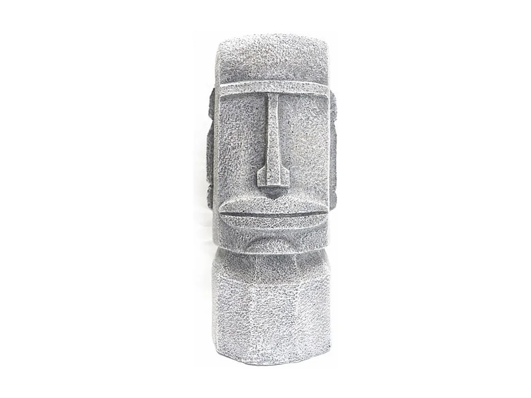 Figurine Azteque Porte Plante En Magnesia H46cm Gris