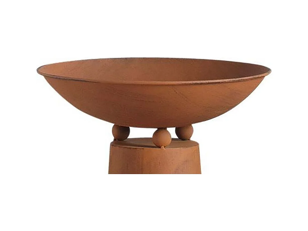 Colonne avec coupe en métal rouillé