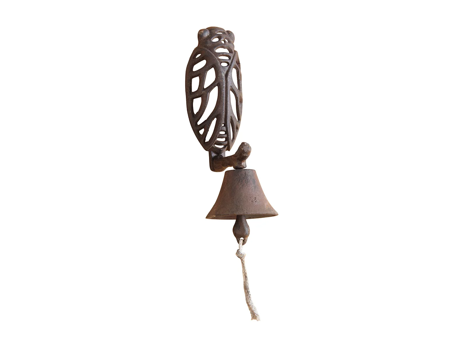 Cloche murale en fonte Cigale