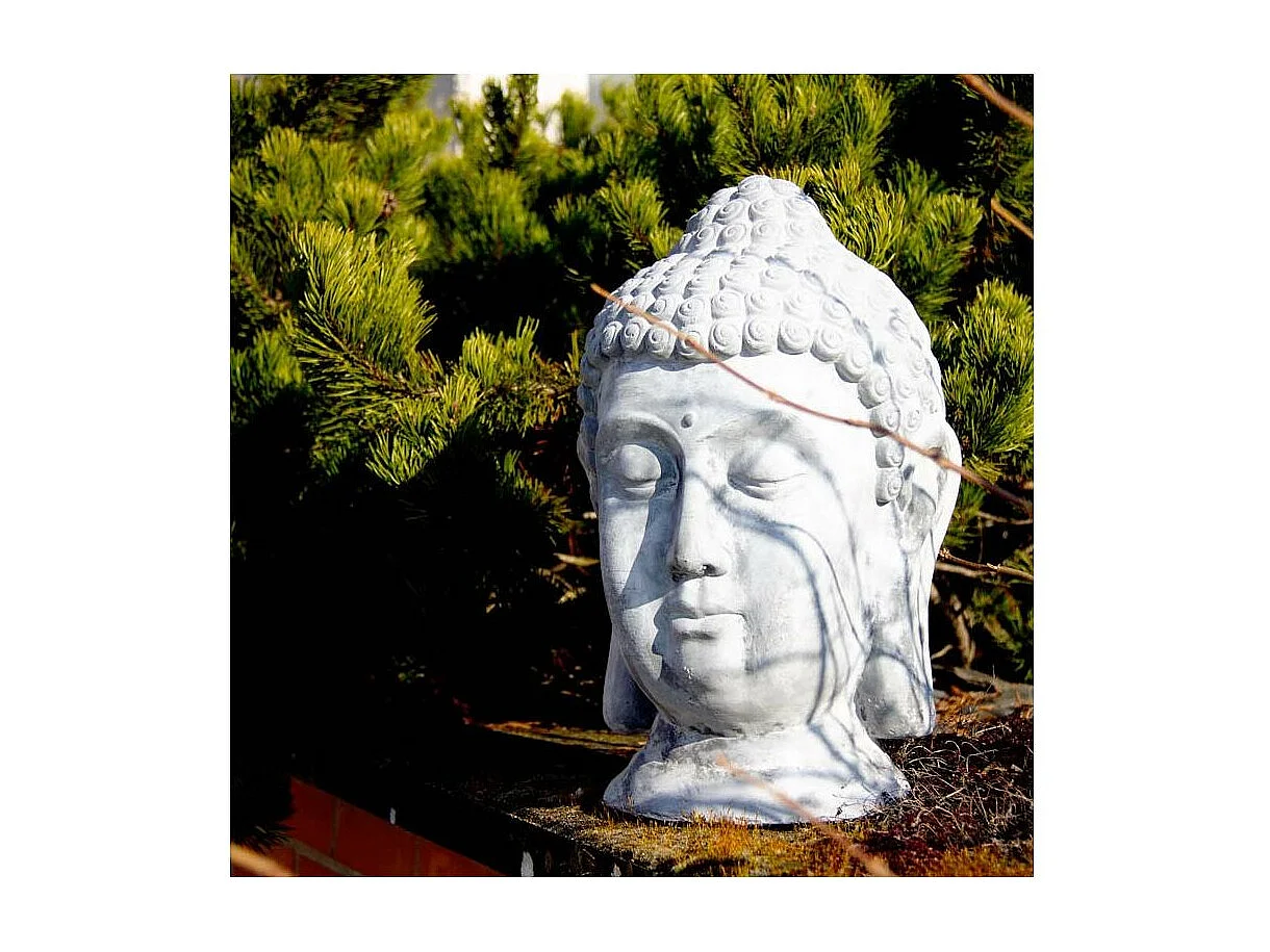 Tête de Bouddha fibre de ciment